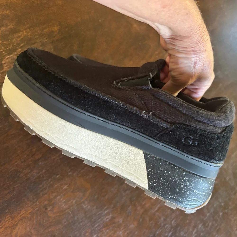 UGG MARIN SLIP ON PLATFORM SNEAKER BLACK SZ 9 - EUC - Picture 9 of 12